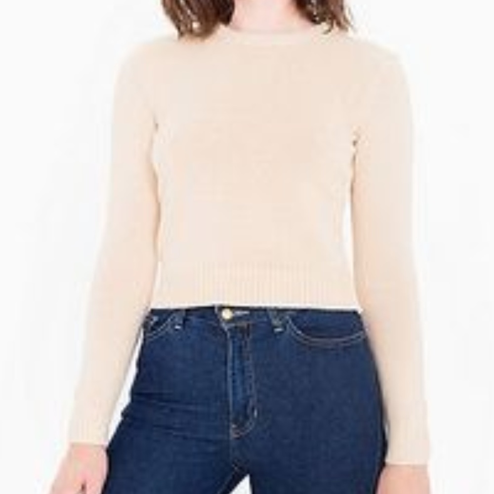 American Apparel Cropped Cotton Sweater